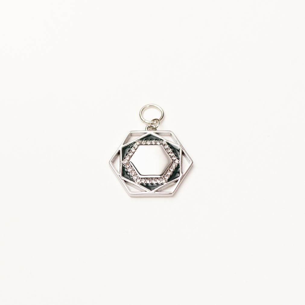 Gaia Enamel Moon Charm