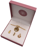 Five Daughters Bracelet and charm set - gold plate