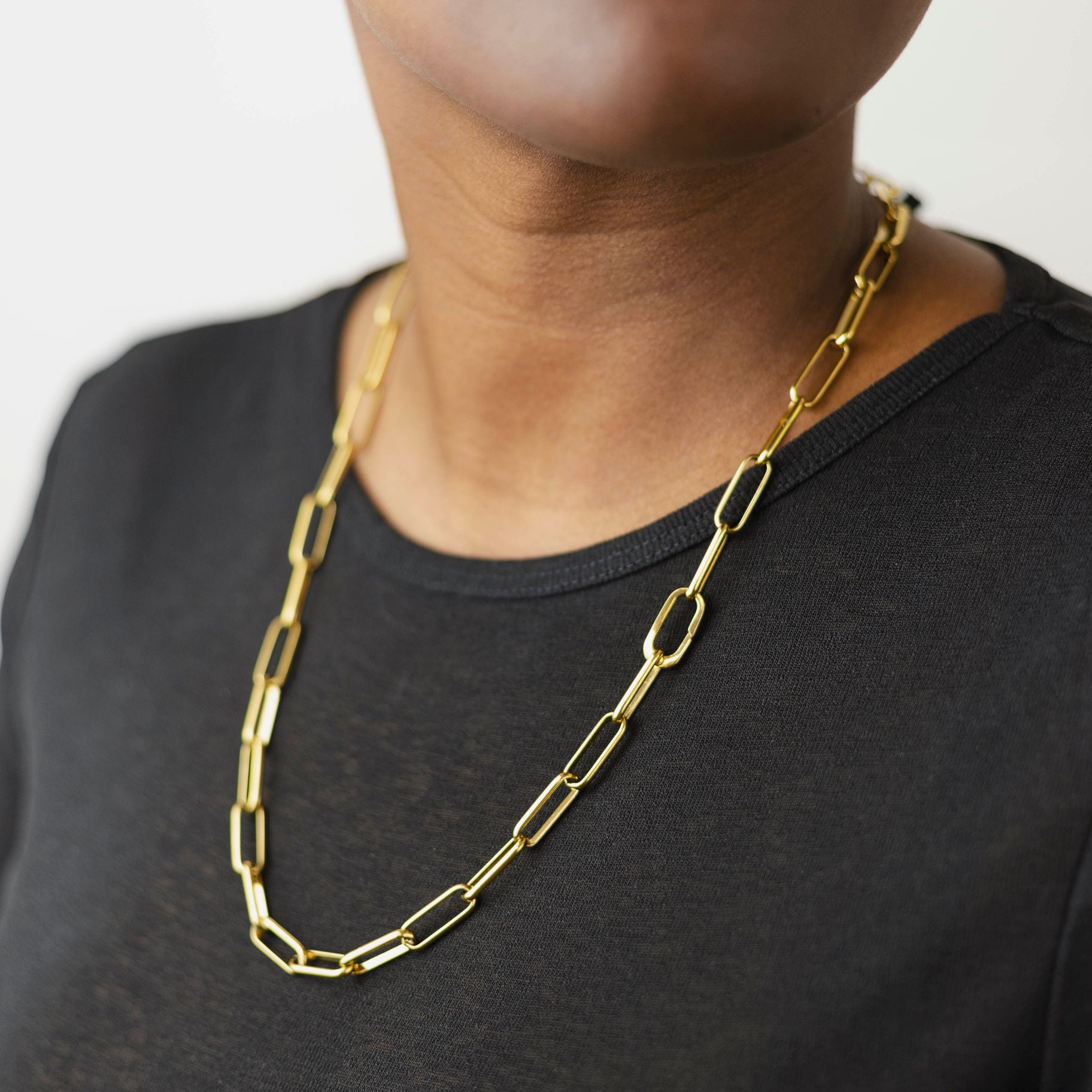 Ovale Necklace Chain in Gold